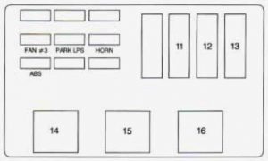 Chevrolet Monte Carlo - wiring diagram - fuse box - underhood electrical center driver side