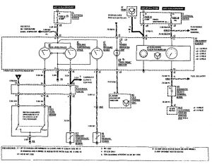 Mercedes 190E - wiring diagram - instrumentation (part 1)
