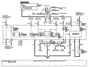 Mercedes 190E - wiring diagram - instrumentation (part 2)
