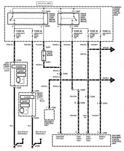 Acura NSX - wiring diagram - daytime running lamps (part 1)