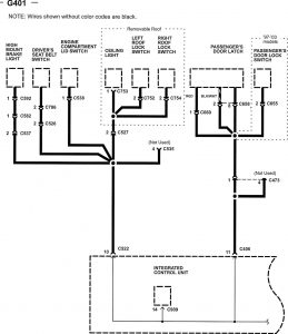 Acura NSX - wiring diagram - ground distribution (part 7)