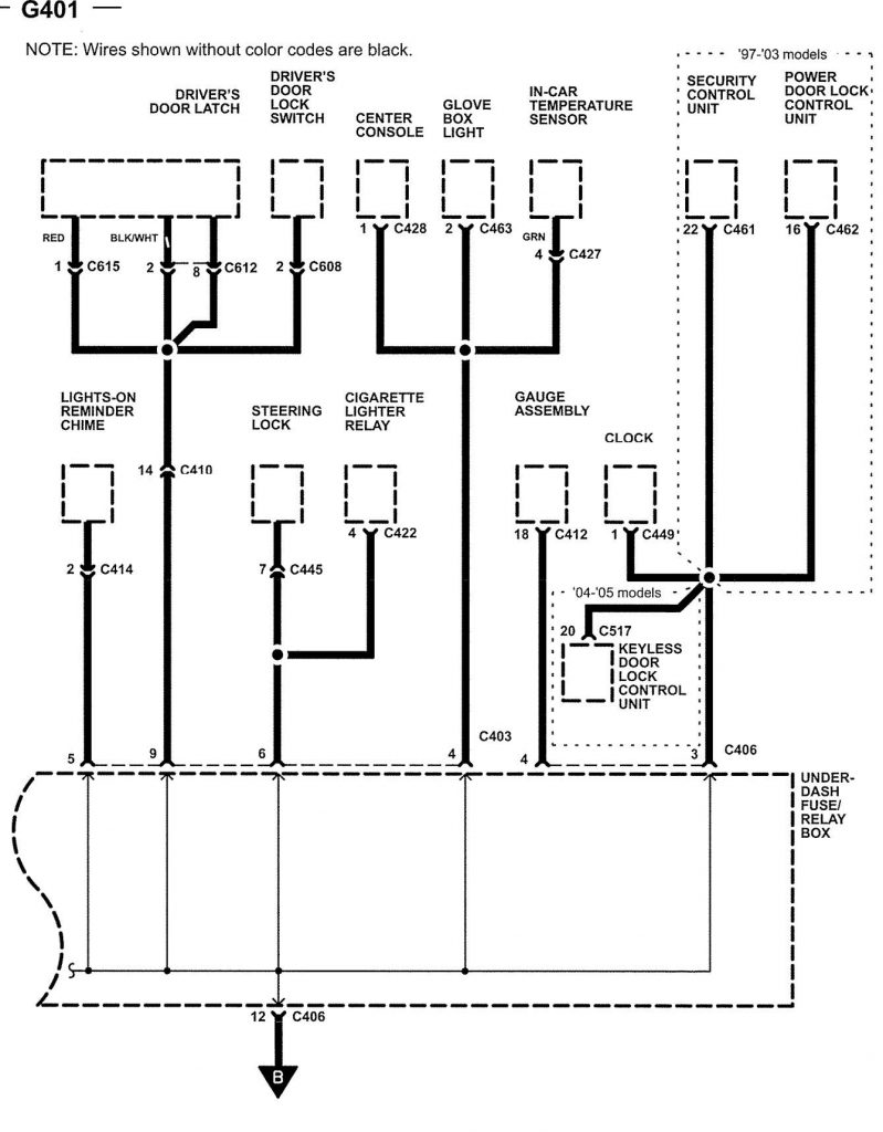 Acura NSX (2005) wiring diagrams ground distribution Carknowledge