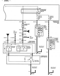 Acura NSX - wiring diagram - headlamps (part 2)