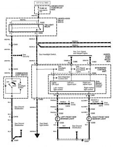 Acura NSX - wiring diagram - parking lamp (part 1)