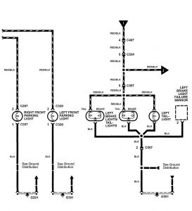 Acura NSX - wiring diagram - parking lamp (part 2)