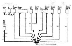 Mercedes-Benz 190E - wiring diagram - ground distribution (part 1)