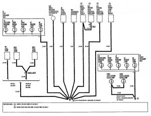Mercedes-Benz 190E - wiring diagram - ground distribution (part 7)