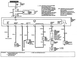 Mercedes-Benz 190E - wiring diagram - HVAC controls (part 1)