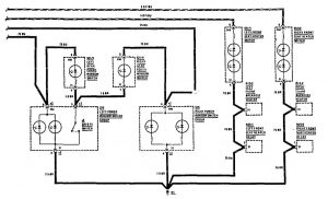 Mercedes-Benz 190E -  wiring diagram -  instrument panel lamps (part 1)