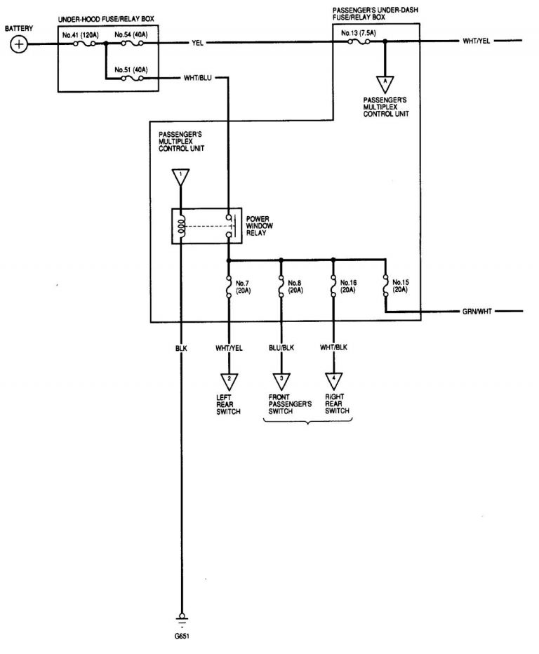 Acura MDX (2001) - wiring diagrams - power windows - Carknowledge.info