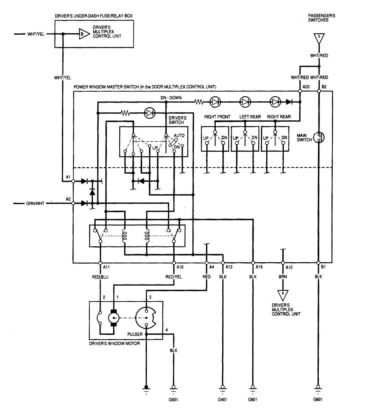 Power Window Wiring Diagram For A 2001 Pontiac Montana