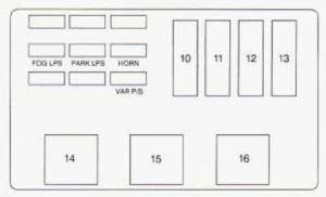 Buick Regal - wiring diagram - fuse box diagram - engine compartment - driver side