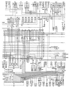 Mercedes-Benz 190E -wiring diagram - interior lighting (part 2)