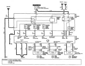 Mercedes-Benz 300CE - wiring diagram - brake controls (part 2)