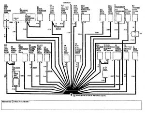 Mercedes-Benz 300CE - wiring diagram - ground distribution (part 2)