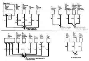 Mercedes-Benz 300CE - wiring diagram - ground distribution (part 4)