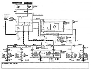 Mercedes-Benz 300CE - wiring diagram - hazard lamp