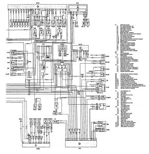 Mercedes-Benz 300CE - wiring diagram - interior lighting (part 3)