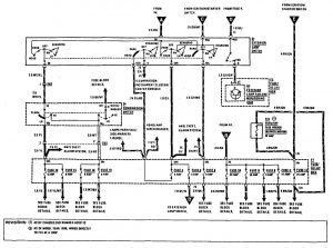 Mercedes-Benz 300CE - wiring diagram - power distribution (part 2)