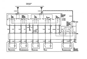 Mercedes-Benz 300CE -  wiring diagram - power seats (part 2)