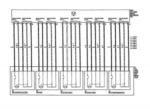 Mercedes-Benz 300CE -  wiring diagram - power seats (part 4)