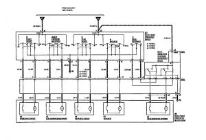 Mercedes-Benz 300CE -  wiring diagram - power seats (part 2)