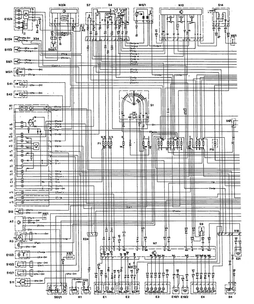 Mercedes-Benz 300E (1992 - 1993) - wiring diagrams - charging system