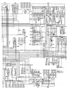 Mercedes-Benz 300E - wiring diagram - instrumentation (part 2)