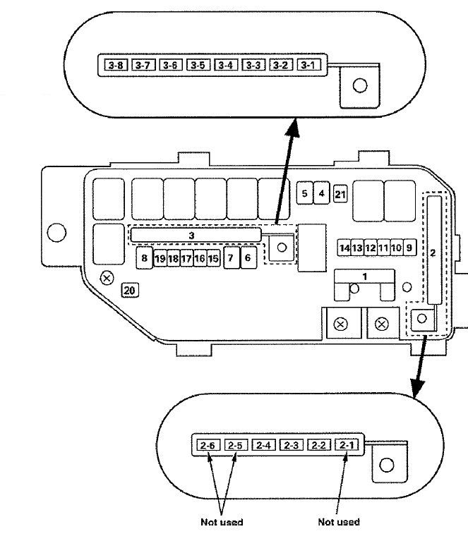 Honda Accord  2008 - Fuse Box Diagram