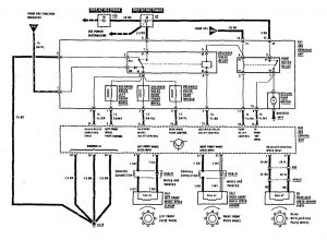 Mercedes-Benz 300SE - wiring diagram - brake controls (part 2)