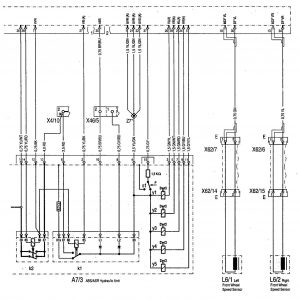 Mercedes-Benz 300SE - wiring diagram - brake controls (part 3)