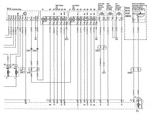 Mercedes-Benz 300SE - wiring diagram - exterior lightings (part 3)