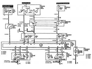Mercedes-Benz 300SE - wiring diagram - fog lamps