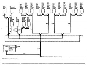 Mercedes-Benz 300SE - wiring diagram - ground distribution (part 3)