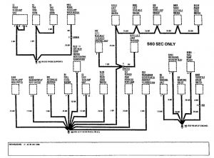 Mercedes-Benz 300SE - wiring diagram - ground distribution (part 4)