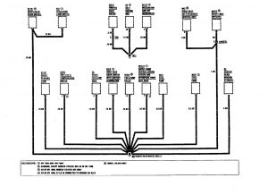 Mercedes-Benz 300SE - wiring diagram - ground distribution (part 5)
