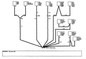 Mercedes-Benz 300SE - wiring diagram - ground distribution (part 9)