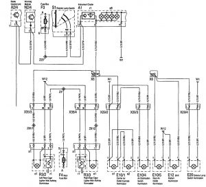 Mercedes-Benz 300SE - wiring diagram - interior lightings (part 3)