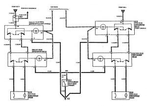 Mercedes-Benz 300SE - wiring diagram - power windows (part 2)