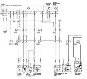 Mercedes-Benz 300SE - wiring diagram - transmission controls (part 1)