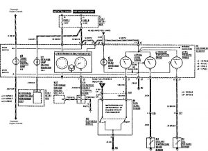 Mercedes-Benz 300SE - wiring diagram - warning indicators