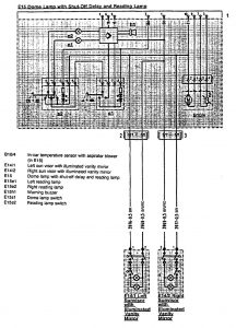Mercedes Benz 300SL - wiring diagram - reading lamp (part 1)