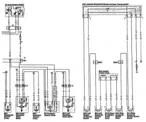 Mercedes-Benz 300SL - wiring diagram - wiper/washer (part 3)