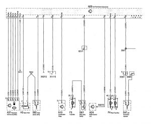 Mercedes-Benz 300SD - wiring diagram - air bags (part 1)