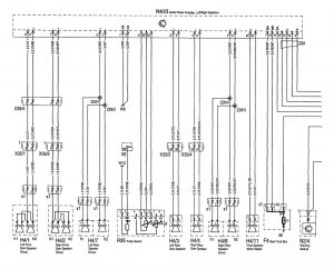 Mercedes-Benz 300SD - wiring diagram - audio (part 1)