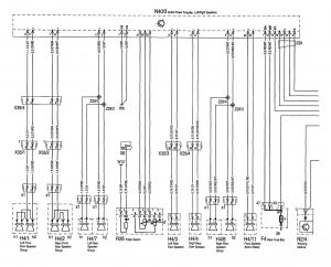 Mercedes-Benz 300SD - wiring diagram - audio (part 1)