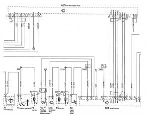 Mercedes-Benz 300SD - wiring diagram - audio (part 2)