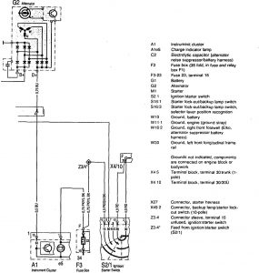 Mercedes-Benz 300SD - wiring diagram - battery (part 2)