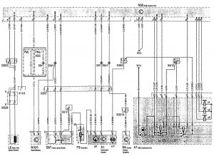 Mercedes-Benz 300SD - wiring diagram - brake controls (part 1)