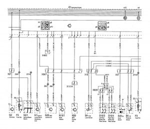 Mercedes-Benz 300SD - wiring diagram - instrumentation (part 2)